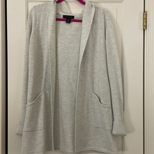 Tahari long cardigan, hooded sweater. Warm and stylish
